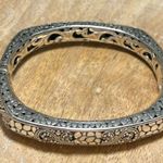 Sterling Silver Sarda Filigree Hinged Bangle Bracelet Photo 3