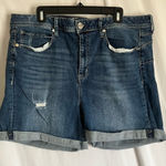 Seven7 Booty Shaper Dark Blue Jean Shorts Photo 0