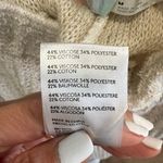 Free People  Beach Cream Knit Pull On High Waist Pants Sz M Photo 4