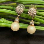 Vintage Unsigned Pearl Drop Pearl Earrings Photo 10