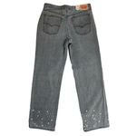 Levi's Levi’s Low Pro Paint Splatter Women’s Straight Leg Jeans in Light Grey Photo 5