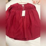 Dear John  Lilian Tibetan Red blouse size Small NWT Photo 7