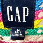 Gap Rainbow Crochet Knit Tank Top Retro 90s Y2K Festival Striped Boho M Tall Photo 2