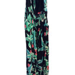 Hollister XS Floral Jumpsuit Tie Neck Halter Back Photo 5