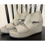 Eileen Fisher grey witty crisscross grey wedge sandals 8 Photo 9