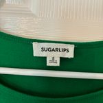 Sugar Lips Green Ruffle Top Photo 2