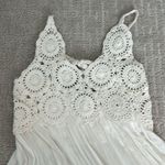 Free People “Insea” gauze crochet flowy maxi dress tiered tie back sleeveless Photo 5