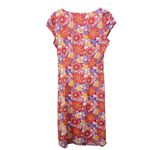 Talbots Effortless Jersey Side Tie Sheath Dress Botanical Citrus Size MEDIUM Photo 4