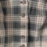 Torrid  Stretch Twill Fitted Vest Elation Plaid Deep Black Tan Vest Button Up NWT Photo 7