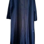 J. Jill Open front crochet weeve black cotton blend S cardigan gothic Photo 0