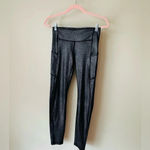 Lululemon Speed Up Tight Luminosity Foil Print Black Silver - Size 4 Photo 9