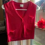 INC Vintage petite red three pocket vest Photo 1