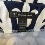 INC  Blue Damask Pattern Mini Skirt Size 0 New Photo 2