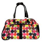 Dejuno Rolling Carry On Duffle‎ Bag Luggage Colorful Polka Dot Travel Black Photo 0