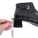 Ecco Vintage  Black Leather Square‎ Toe Ankle Boots Booties Size 7 Photo 13