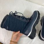 Jbu women's navy blue lace up faux fur lined Lorina waterproof winter boots 9.5 Photo 5