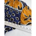 ZARA  Blogger Favorite Blue Mustard Sheer Printed Midi Dress With Belt Size Small Photo 11