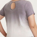 Torrid Skull Dip Dye Fringe Tee Shirt Festival Size 0/0X #10821839 Photo 0