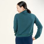 Beyond Yoga x BARRE ALL TIME CROPPED PULLOVER - MIDNIGHT GREEN Sz L Photo 1
