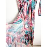 NWT Sukiso Esvedra Gown in Tropical Palm Size Small Cut Out Resort wear Wedding Pink Photo 10