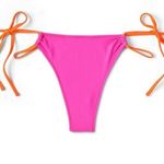 Victoria's Secret 32B Top only* Victoria’s secret Pink/orange push-up molded cups swim top Photo 13