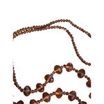 Vintage Glass Bead Tassel Necklace Smokey Purple No Clasp 27" Tassel 5" Estate Photo 3