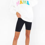 Show Me Your Mumu  Stanley Oversized Crewneck Sweatshirt Rainbow MAMA Size Small Photo 0