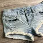 American Eagle  Outfitters Shortie Stretch Light Wash Denim Short Shorts Size 2 Photo 11