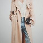 ALLSAINTS  WYATT CLASSIC BEIGE COTTON TRENCH COAT SIZE 2 Photo 0