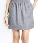 J.Crew Mercantile Skirt Women 4 Gray Paper Bag Waist Mini Preppy Career Photo 0