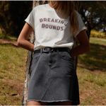 Mango Denim Mini-Skirt Grey Wash NWT Teen's Large Photo 6