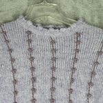 ZARA Sweater Women Small Purple Sparkle Corchet Cropped Scalloped Fairy Feminine Photo 3