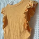 ZARA  Ruffle Sleeve Ribbed Tank Top Large Photo 4