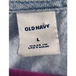 Old Navy ‎ Denim Chambray Ruffle Sleeve Wide Leg Jumpsuit Women's Size L Photo 1