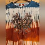 Rainbow Sandals Vintage Y2K Size Small Butterfly Moth Tie Dye Retro Psychedelic Baby Tee Photo 4