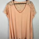 Lane Bryant  Swing Tee Womens Plus 18/20 Peach Short Sleeve Flowy Romantic Boho Photo 0