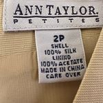 Ann Taylor  100% Silk Butter yellow V neck vest size 2P Photo 1