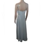 Azazie Draped Spaghetti Strap Bridesmaid Gown Ruched Bodice V-Neck Sage Green A6 Photo 1