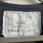 Not Perfect Linen 100% Linen Wrap Short Sleeve Jogger Jumpsuit Size Small Gray Photo 2