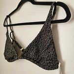 ANDIE  x Demi Moore Swim Triangle Bikini Top Black Glitter Pattern Neutral Travel Photo 2