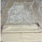 Julia Jordan  Women's Ivory Sequin Fit & Flare Velvet Sheath Dress Size 14 Photo 4