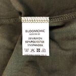 Bloomchic  Solid Contrast Lace Raglan Sleeve V Neck T-Shirt Army Green 14-16 Photo 6