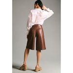 Avec Les Filles NWOT Brown Leather Culottes Photo 2