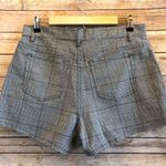 BLDWN Brie Glen Check Plaid Houndstooth High Rise Shorts Size 29 Black Photo 1