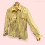 Cute Michael Kors limoncello stripe button front shirt pockets coastal classic Yellow Size 1X Photo 1
