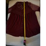 American Eagle Outfitters Burgundy Gauze Lace Top S Boho Coquette Girl Fairycore Purple Photo 8