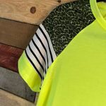 Sunshine & Rodeos Neon Sequin Shoulder Top Size Medium Green Photo 4