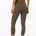 Lululemon  Time To Sweat Crop 23" Size 6 - Dark Olive Photo 4