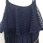 Trixxi  Women  Small Blue‎ with braided belt long tank top dress lace Photo 5