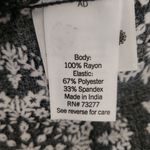 Croft & Barrow  Black and White Floral Smocked Midi Dress Size Medium Photo 6